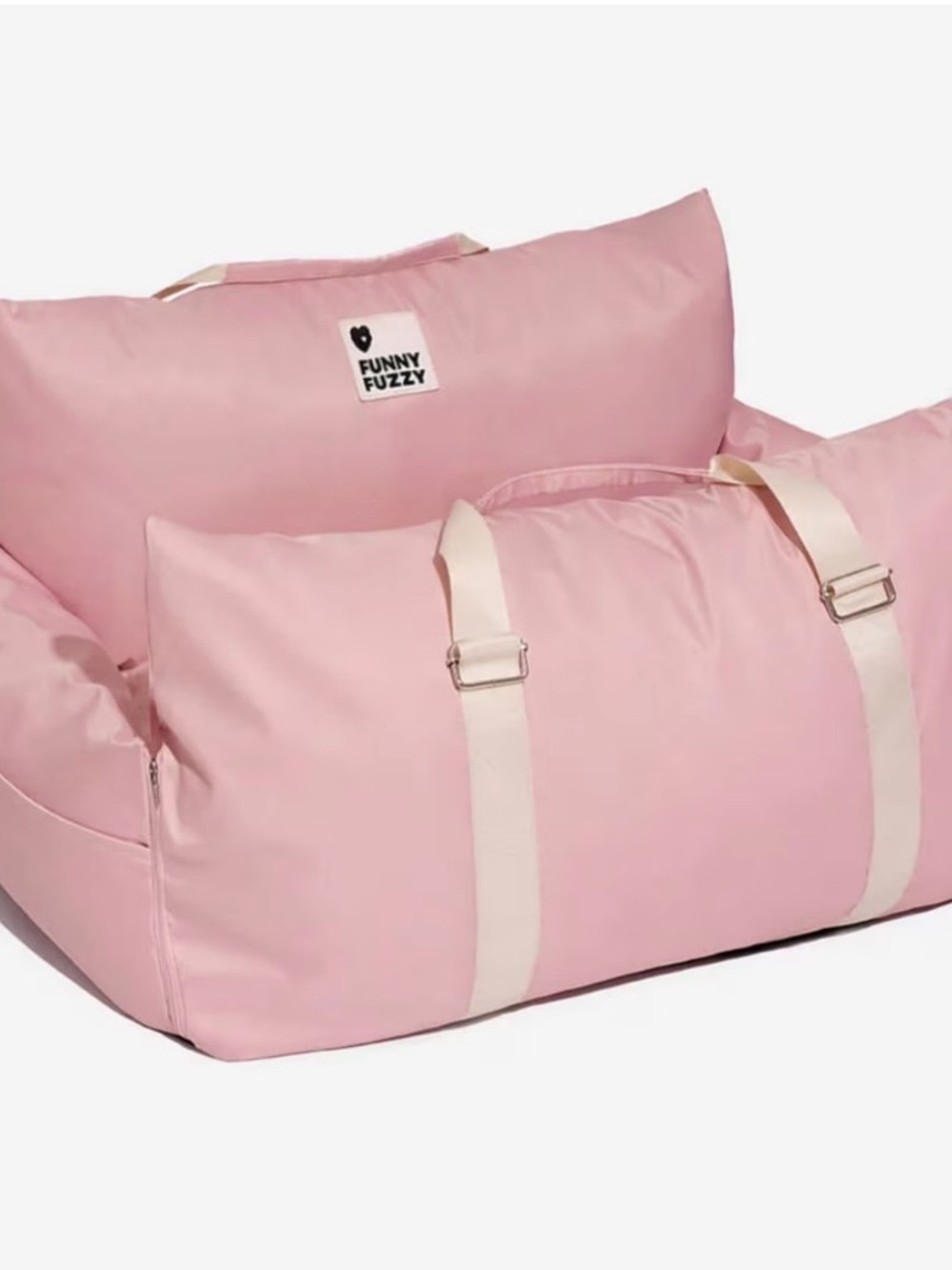 Funny Fuzzy Pink Small Dog Car Seat Sofa Bed Waterproof with Carry Handles